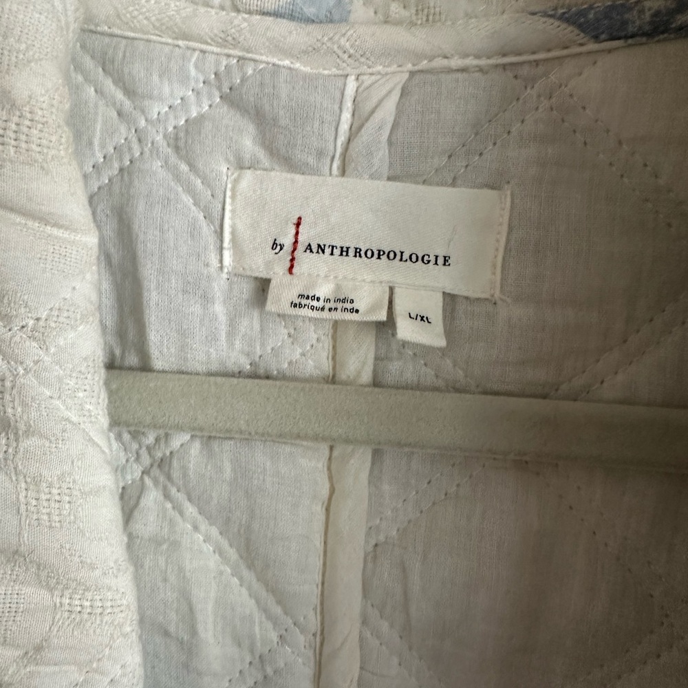 Anthropologie Quilted Jacket in Blue and White - Picture 13 of 15
